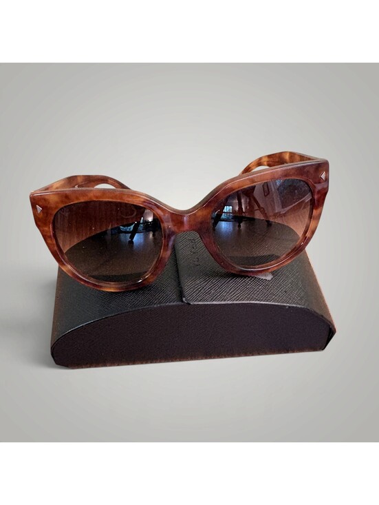 Prada Accessories - Prada tortoise cat eye sunglasses with case